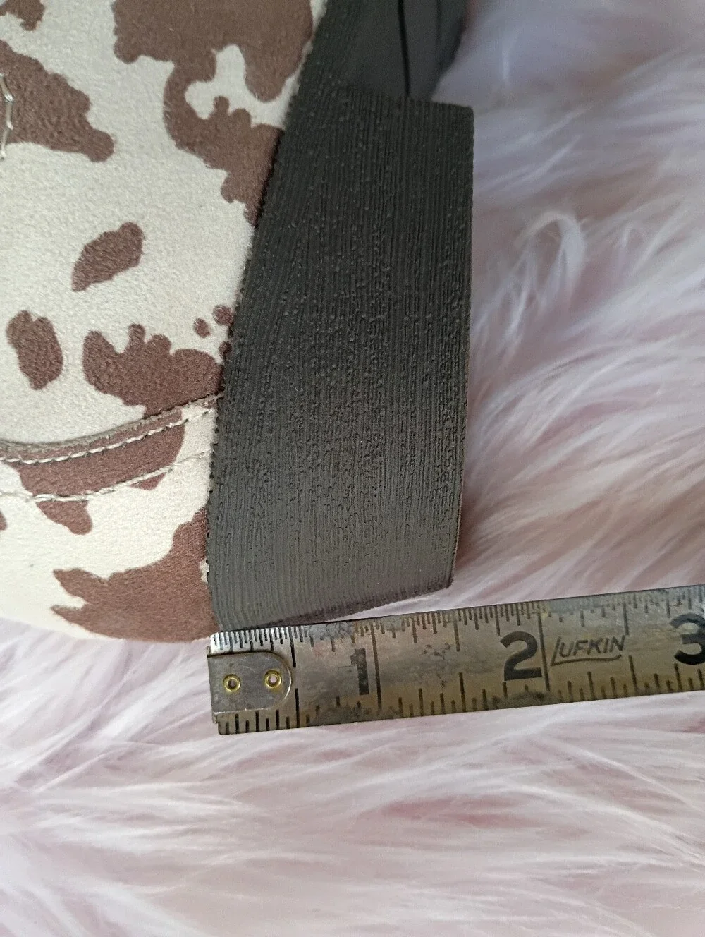 NWOT Arizona Jean Company Memory Foam Cow Print Brown Cream Booties Ankle Boots